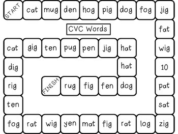 board games letter id cvc and non sense words by kindergarten is grrreat