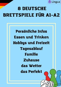 Preview of Board Games for Speaking German (A1-A2) PDF