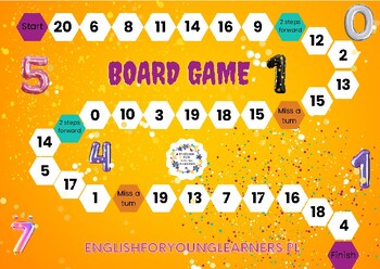 Preview of Board game numbers 1-20
