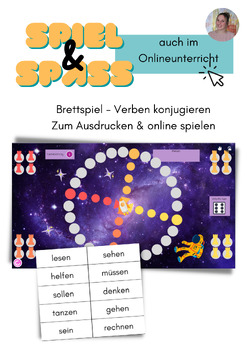 Preview of Board game: verbs conjunction (Präsens/Perfekt/Präteritum) - print & digital