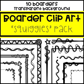 Preview of Boarder Clip Art Squiggles Pack