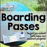 Boarding Passes {perfect for virtual field trips and resea
