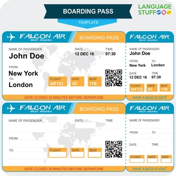 Preview of Boarding pass template