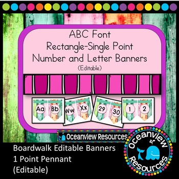 Preview of Boardwalk Bunting Single point, rectangle shape - BOARDWALK theme