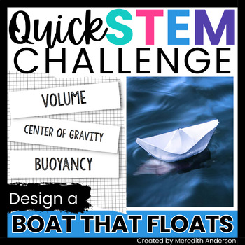 Preview of Boat STEM Challenge Low Prep STEM Activity Buoyancy