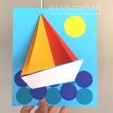 Boat Summer Craft Kindergarten Shape Crafts Sea Ocean Trip