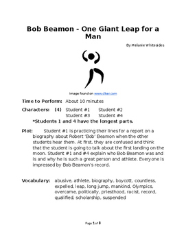 Preview of Bob Beamon - One Giant Leap for Man (Small Group Reader's Theater)