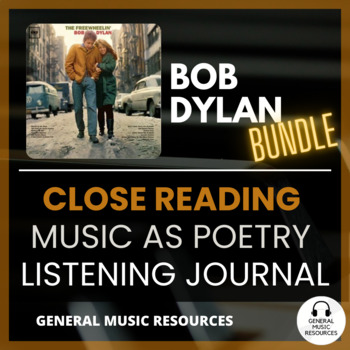 Preview of Bob Dylan - Close Reading BUNDLE | Music as Poetry | Listening Journal