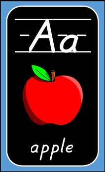 Preview of Bob Jones Alphabet Posters: Primary Colors with Black and White Chalkboard Print