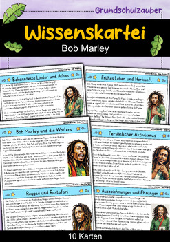 Preview of Bob Marley - Wissenskartei - Berühmte Persönlichkeiten (German)