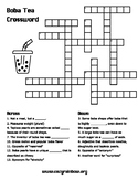 Boba Tea - Vocabulary and Crossword Puzzle Podcast Activity