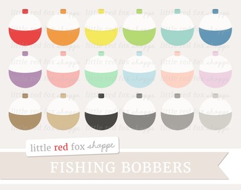 Bobber Clipart; Fishing, Lure by Little Red Fox Shoppe