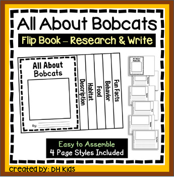 Preview of Bobcat Report, Science Flip Book Research Project, Big Cat Activity