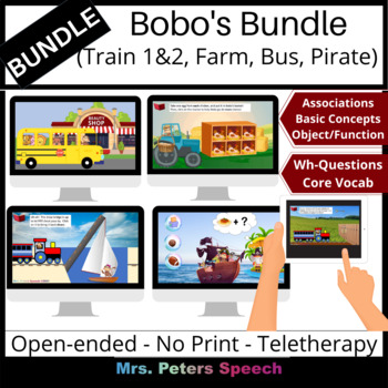 Preview of Bobo's Bundle (Train 1&2, Farm, Bus, Pirate)