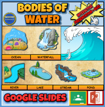 Preview of Bodies Of Water: Interactive Google Slides + PPT Version + Printable Worksheet