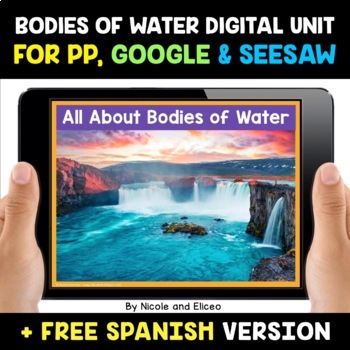 Preview of Bodies of Water Digital Activities for Google and Seesaw + FREE Spanish