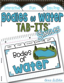 Preview of Bodies of Water Tab-Its® | Distance Learning