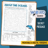 Oceanography, All About Oceans Word Search Puzzle Vocabula