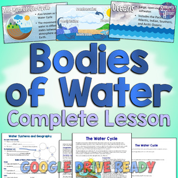 Preview of Bodies of Water & the Water Cycle Lesson for World Geography