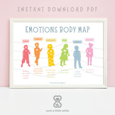 Bodily Map of Emotions PDF Chart for Elementary & Middle S