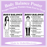 Body Balance Poster | Singing Posture Step-by-Step | Male 