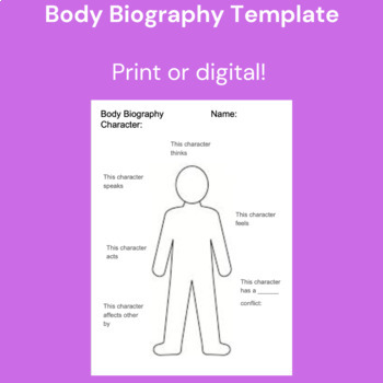 Printable Person Outline - Body Template