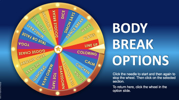 Preview of Body Break Activities - Interactive White Board Body Break Activities