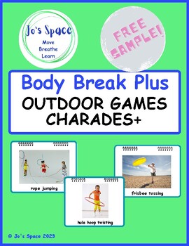 Preview of Body Break+ Outdoor Games Charades FREEBIE