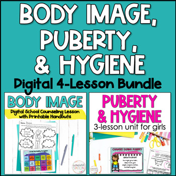 Preview of Body Image, Puberty, & Hygiene for Girls Health 4-Lesson Digital Lesson Bundle