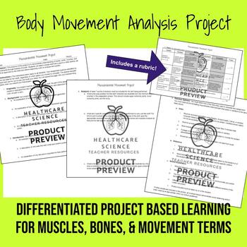 Preview of Body Movement Project and Rubric