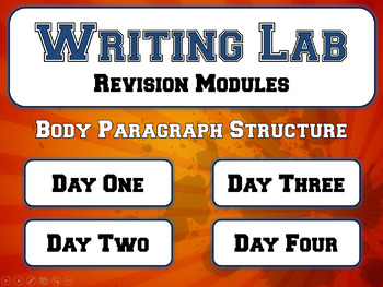 Preview of Body Paragraph Structure - Writing Lab Revision Module