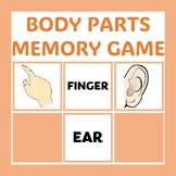 Body Part Memory Game (Match Word and Picture)