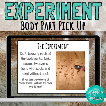Preview of Body Part Pick Up Animal Adaptations Experiment with Line Plots PRINT and DIGITA