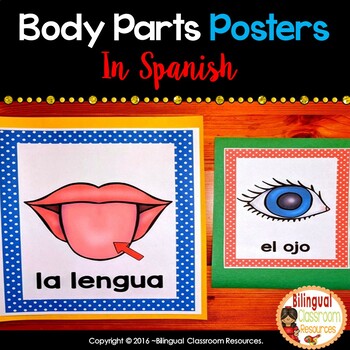 body part posters by bilingual classroom resources tpt