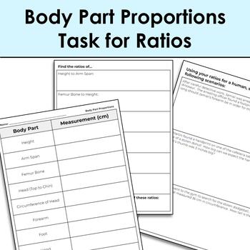 Preview of Body Part Proportions Task for Discovery of Ratios