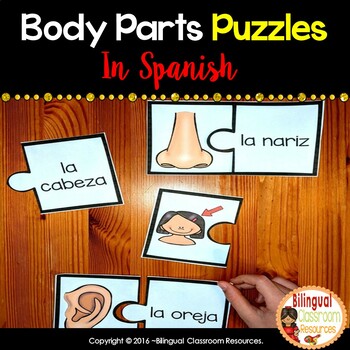 Preview of Las partes del cuerpo | Rompecabezas | Body Part Puzzles In Spanish
