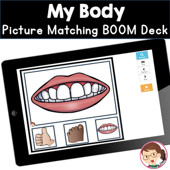 Preview of Parts of the Body, All About Me Activities - BOOM Cards - PreK, SPED, Autism