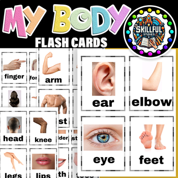 Preview of Body Parts Autism Visuals 28 Flash Cards| Parts of the Body Picture Cards