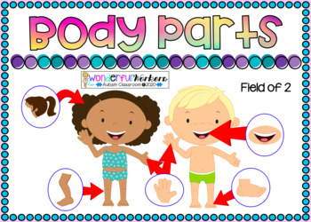 Preview of Body Parts Boom Cards (Field of 2) Autism/ SPED