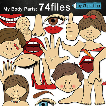Preview of Body Parts Clip Art Commercial use