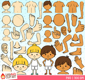 Body Parts Clip Art by LittleRed | TPT