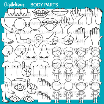 Body Parts Clip Art by ClipArtisan | Teachers Pay Teachers