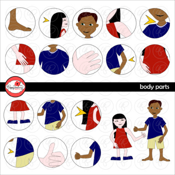 Preview of Body Parts Clipart by Poppydreamz