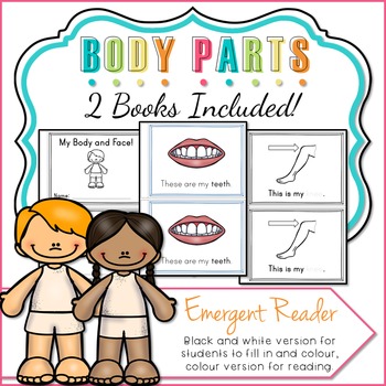 Preview of Body Parts Emergent Reader - Two Books