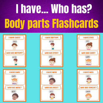 Preview of Body Parts Exchange: I Have... Who Has? Flashcards.