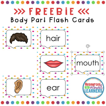 Preview of Body Parts Flash Cards