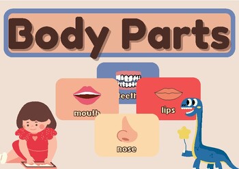 Preview of Body Parts Flashcard for kids