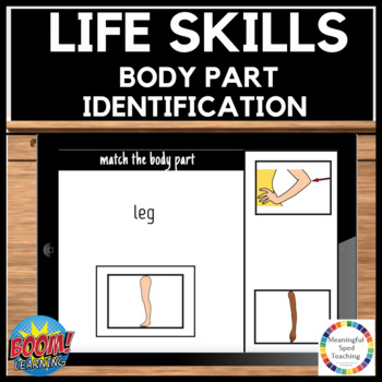 Preview of Body Parts Identification Life Skills Boom Cards™ Task Cards 