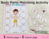 Body Parts Matching Activity, Busy Book, Learning Binder, 