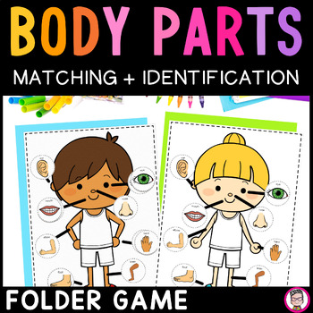 Preview of Parts of the Body Matching Game Special Education Body Parts Preschool Activity